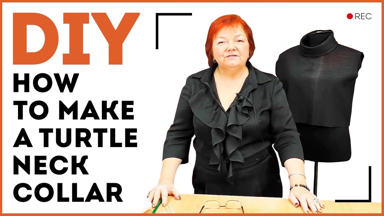 DIY: How to make a turtle neck collar. How to steam the fabric for the cutting. Sewing tutorial.
