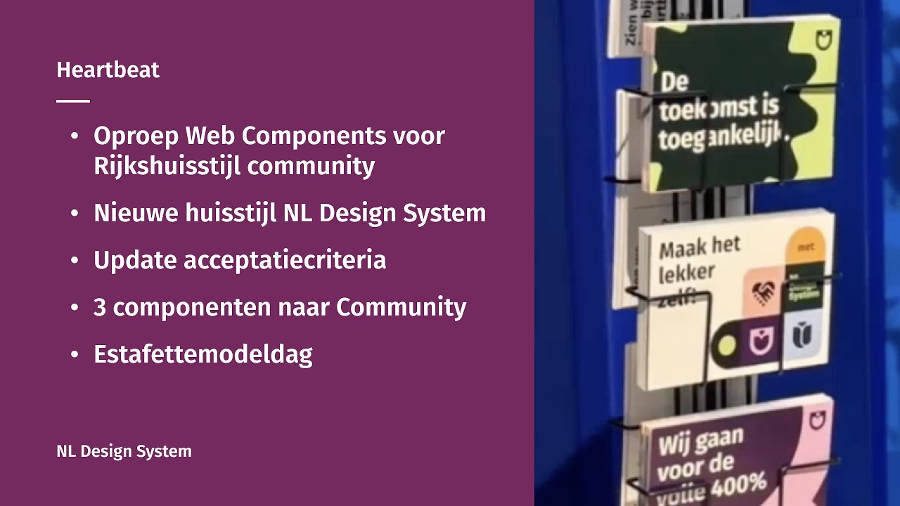 Nieuwe huisstijl, update over acceptatiecriteria en 3 nieuwe componenten naar Community