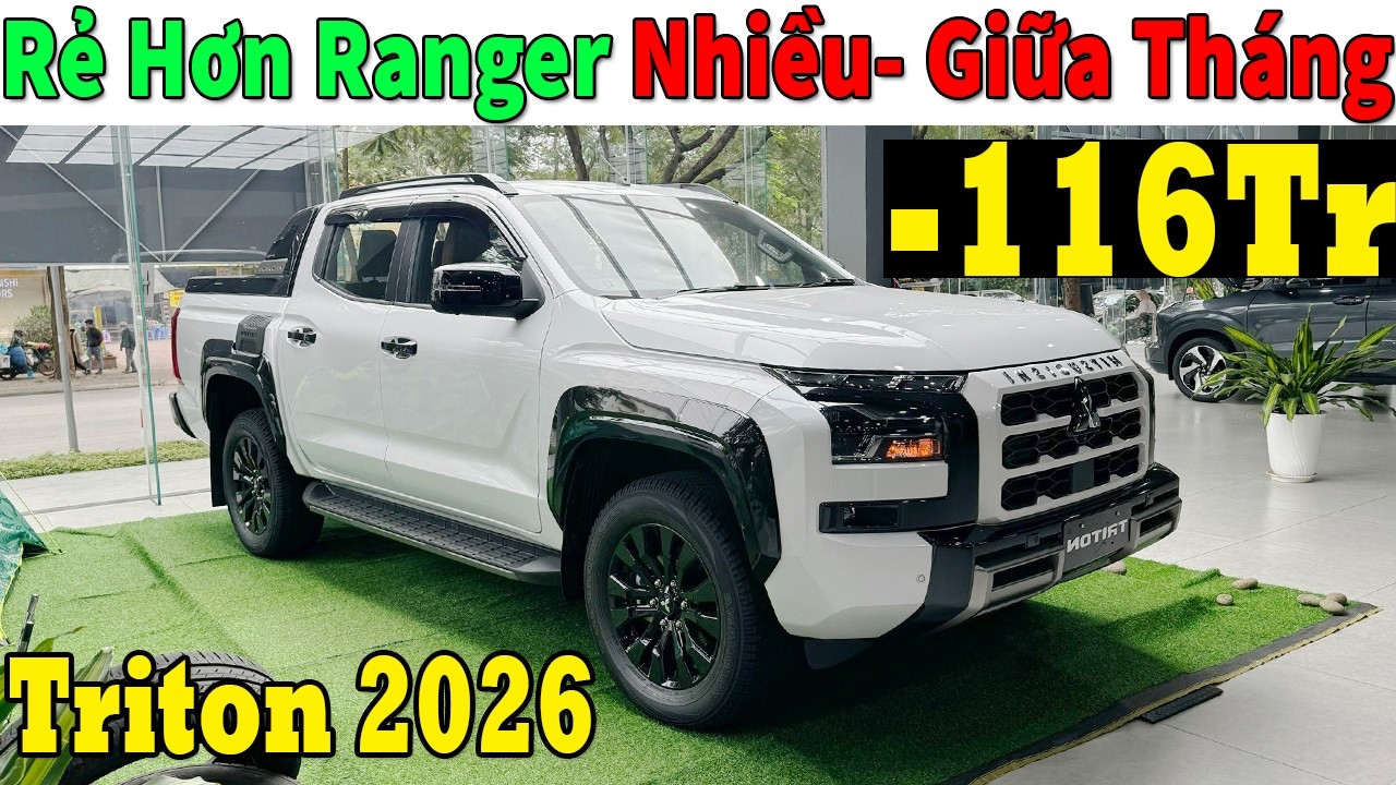 ✅Xe Bán Tải Mitsubishi Triton Giữa Tháng 3 Giảm Đến 116Tr, Rẻ Hơn Ranger| Lăn Bánh Triton | Topcarvn