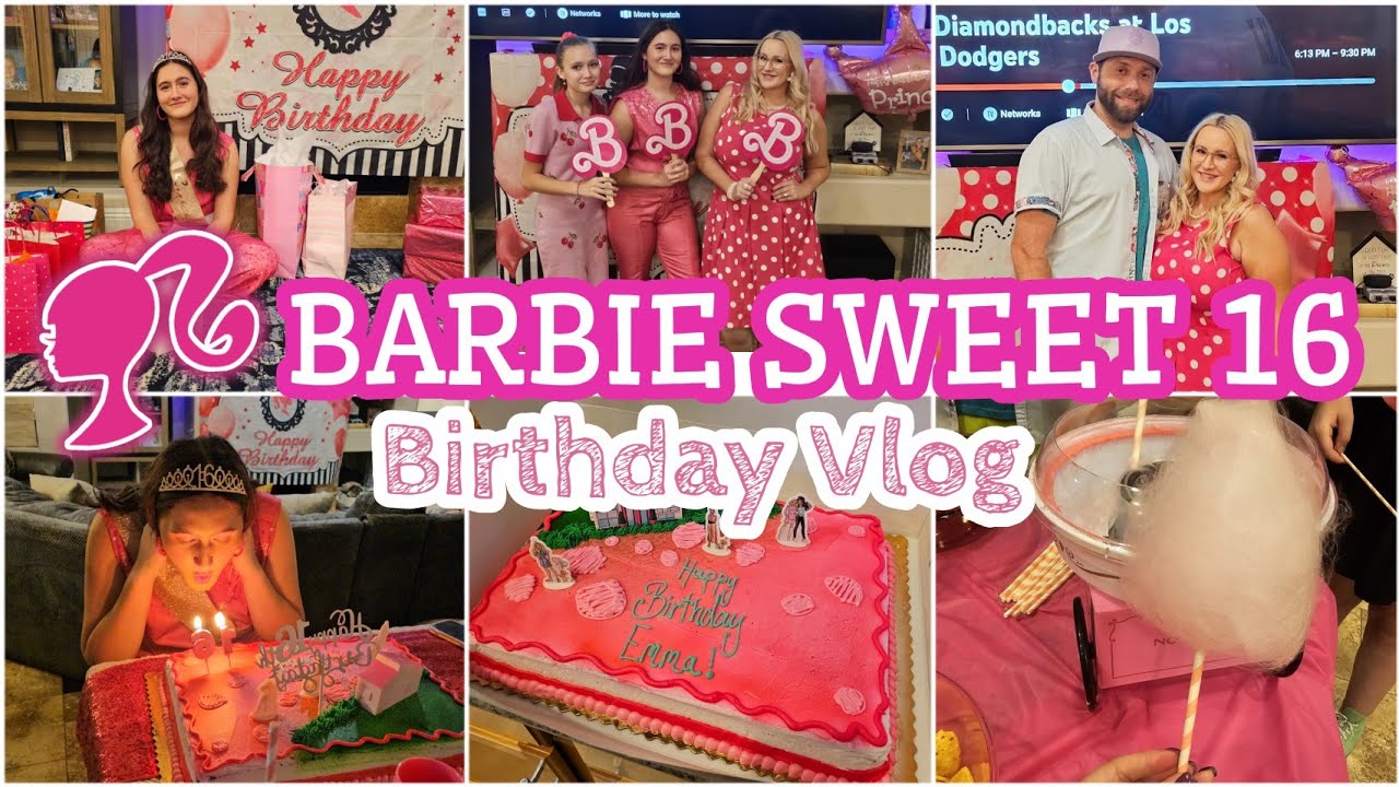 BARBIE THEMED SWEET 16 BIRTHDAY PARTY 🎀 BIRTHDAY VLOG CELEBRATION