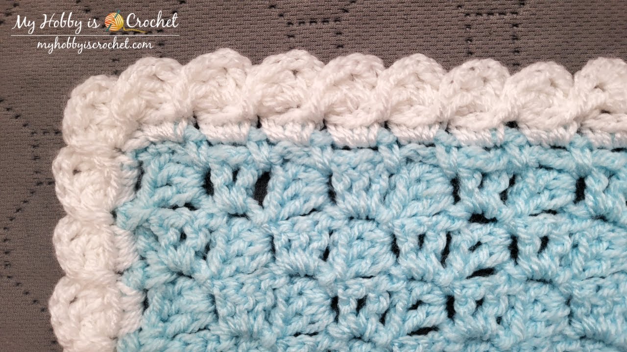 How to crochet a Twisted Lacy Shell BORDER for C2C Blankets and more