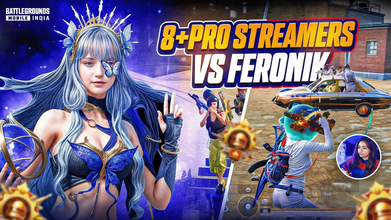 8+ PRO streamer’s Vs Feronik😱 Fastest Squad Wiped Against Pro Streamers🤯 | BGMI 🔱
