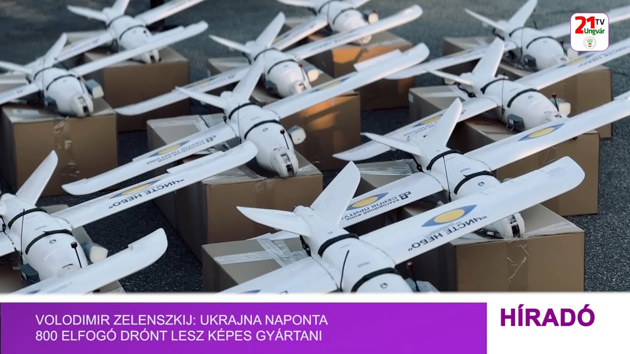 Volodimir Zelenszkij: Ukrajna naponta 800 elfog&oacute; dr&oacute;nt lesz k&eacute;pes gy&aacute;rtani