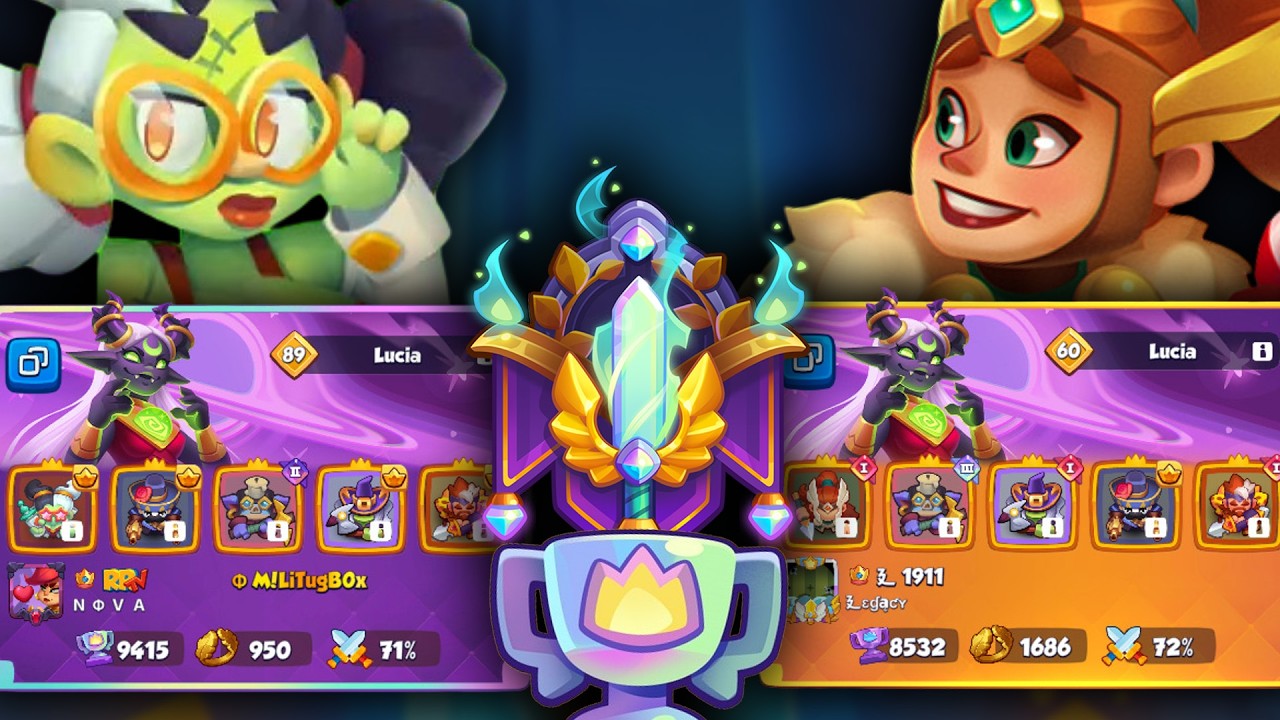 RUSH ROYALE: M!LiTugB0x (Lucia, Frank & Stein) vs. 1911 (Lucia, Valkyrie) | RR Legenday League