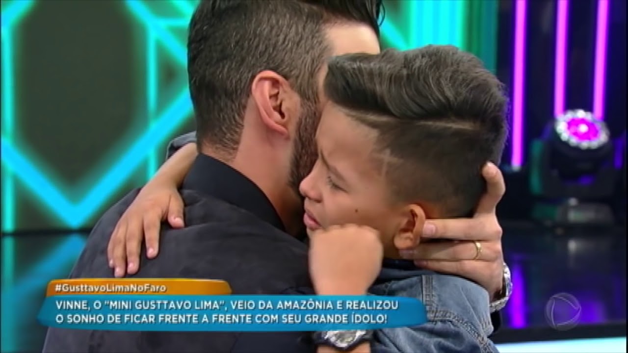 Vinne realiza sonho de ficar frente a frente com o seu ídolo Gusttavo Lima