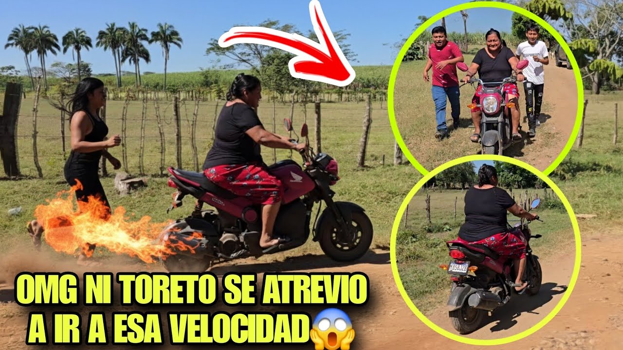 Santo Dios Doña Cristi Aprende A Manejar Moto Y Aprende Muy Rapido, Miren A Que Velocidad Iba😱