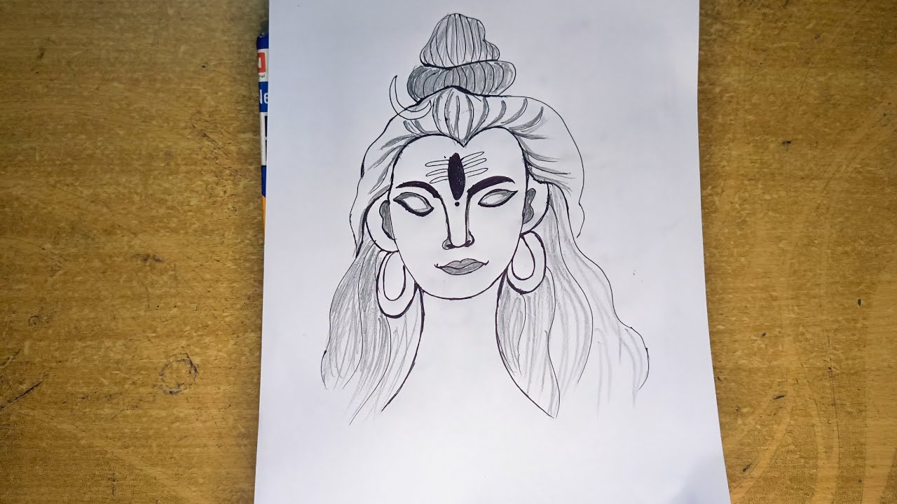 How to draw Shiv Bhagwan ? #drawing #artscraft 
