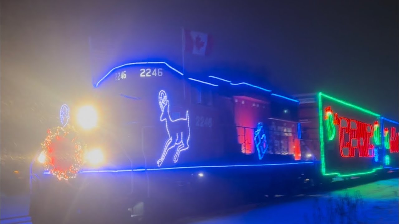 CPKC Holiday Train Going Past Caledonia WI