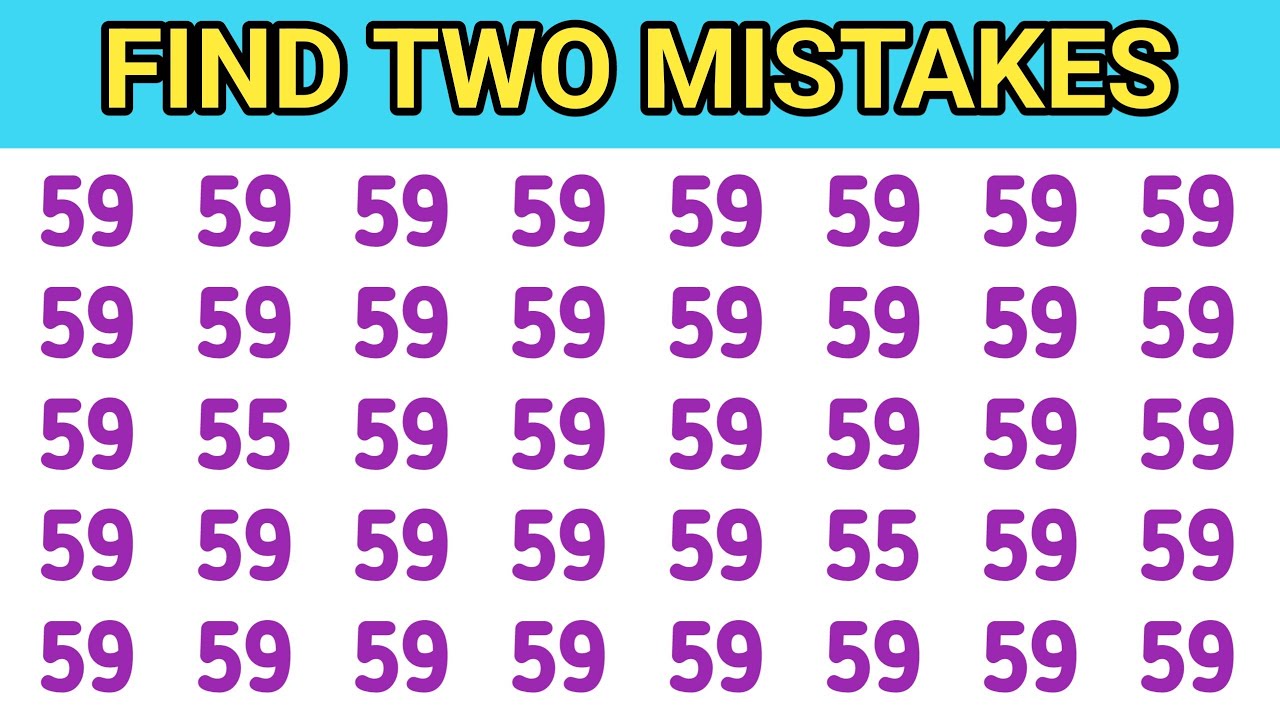 Test Your Observation Skills - Find Two  Different Before Time Out [Numbers and Letters Edition]