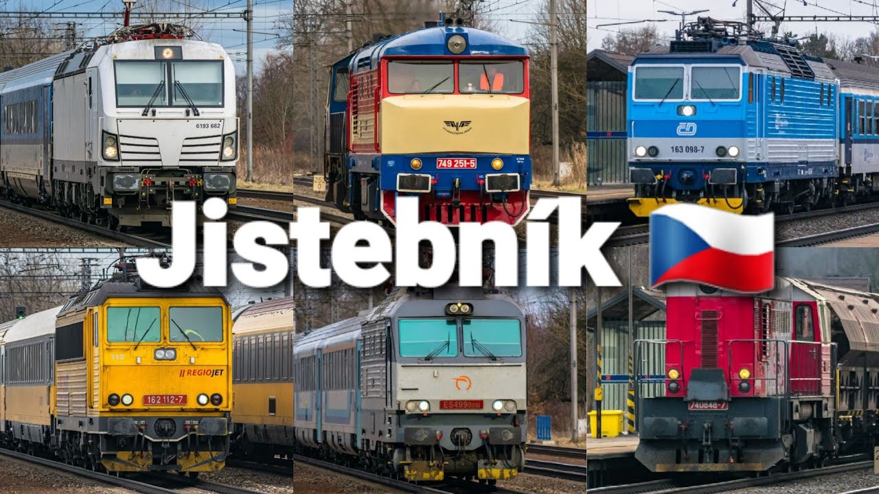 Czeskie pociągi na stacji Jistebník