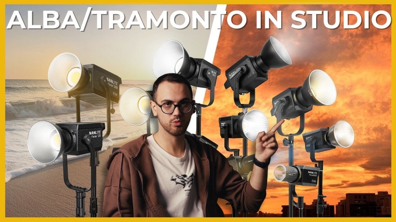 Come ricreare ALBA e TRAMONTO in STUDIO | Setup luci realistico e cinematografico con NANLITE