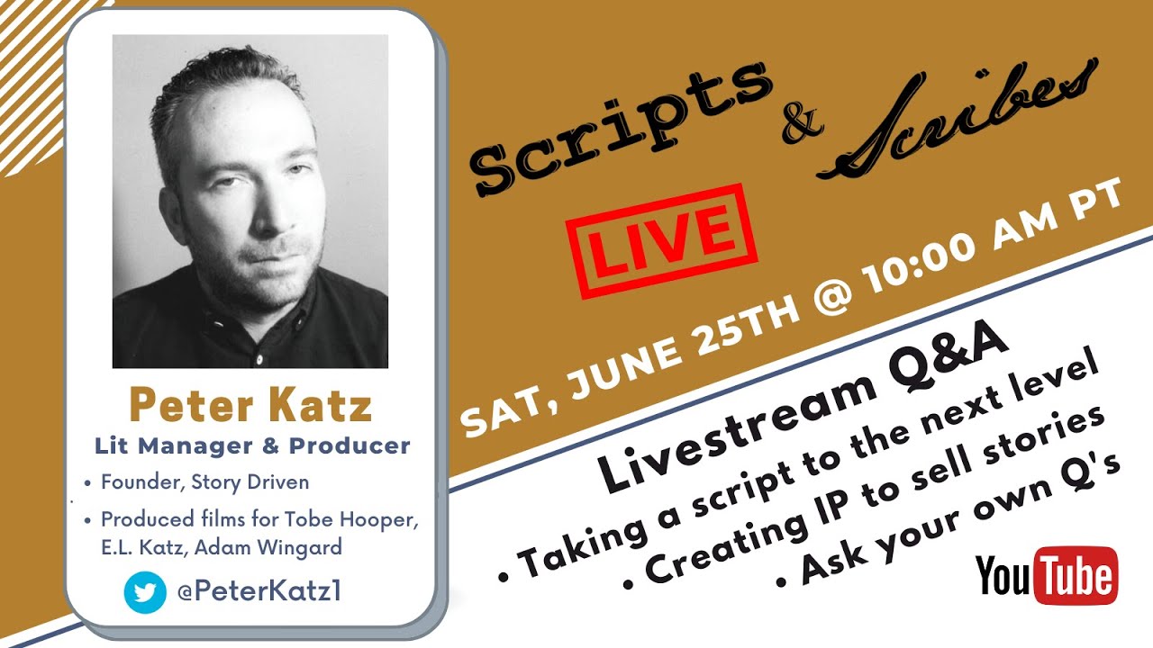 S&S LIVE (Ep 44) Lit Manager & Producer Peter Katz of Story Driven