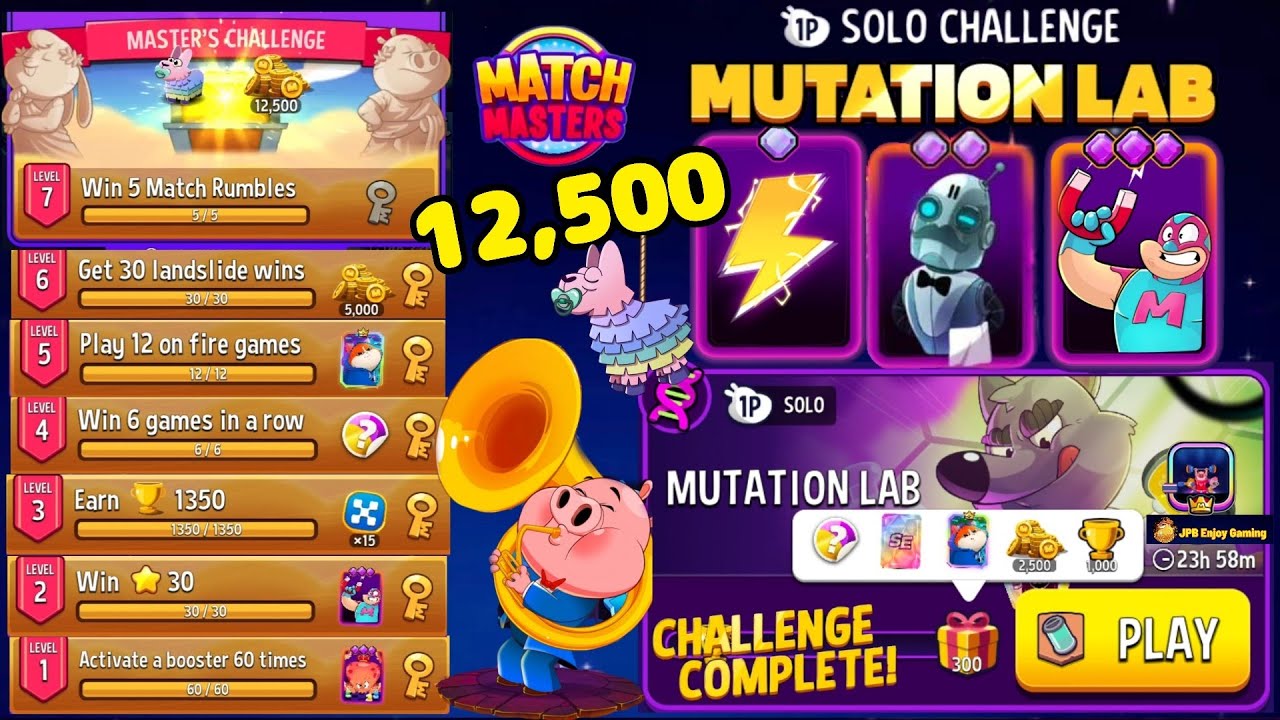 Mutation Lab Solo Challenge 300 DNA 🧬 4200 Score/ Masters Challenge Complete Match Masters