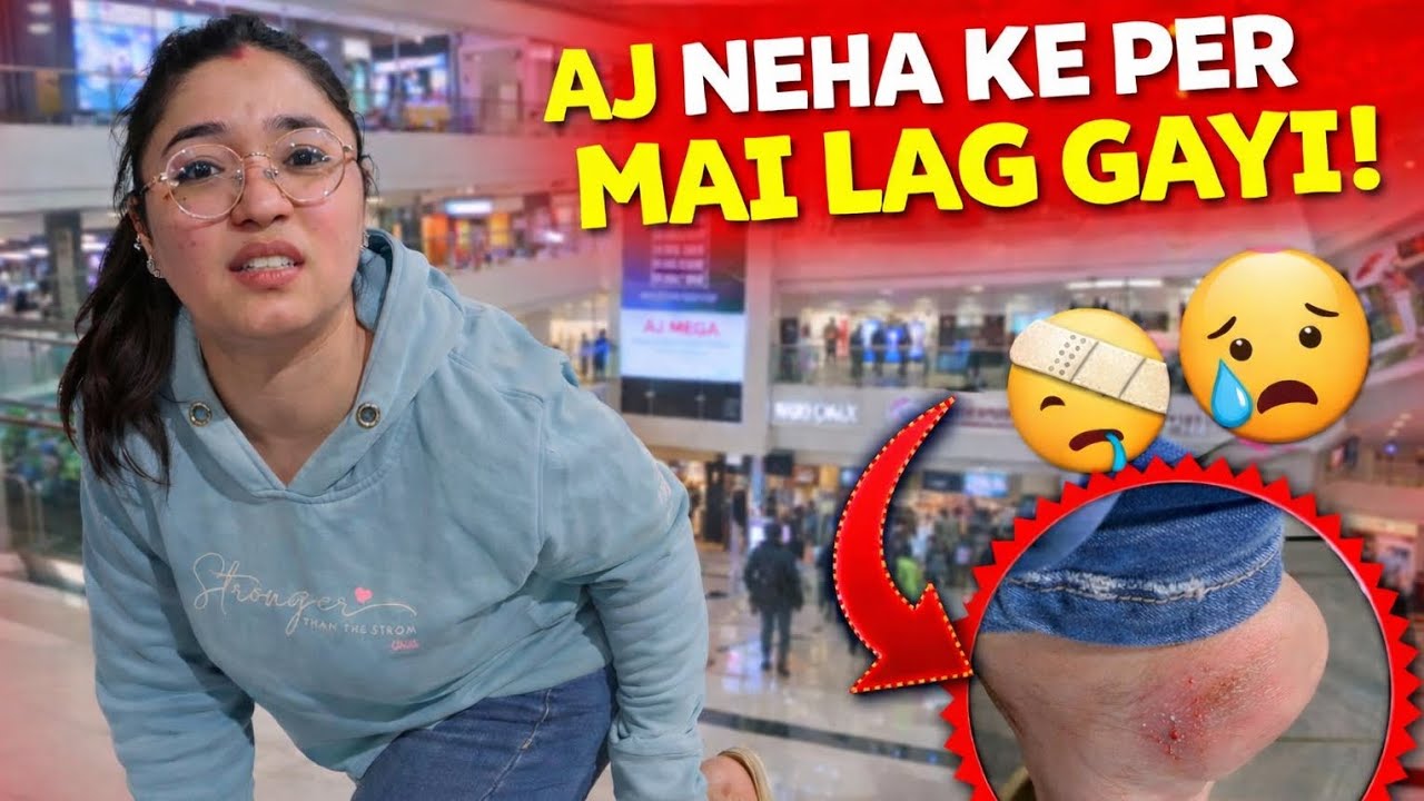 Aj Neha ke per mai lag gayi😱? #nehakaurvlogs #couplevlog #dailyvlog #indianvlogger #husbandwife #fun
