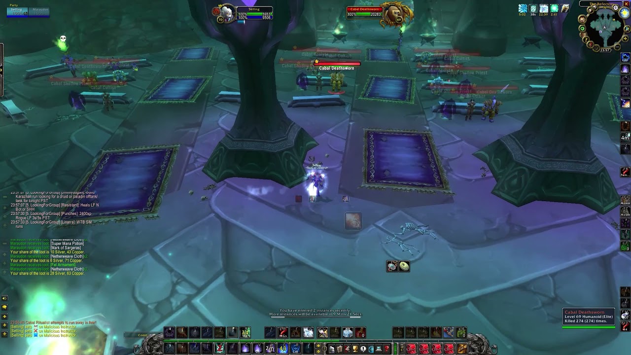 TBC Classic Dual Mage AOE Shadow Labyrinth Slabs Boost