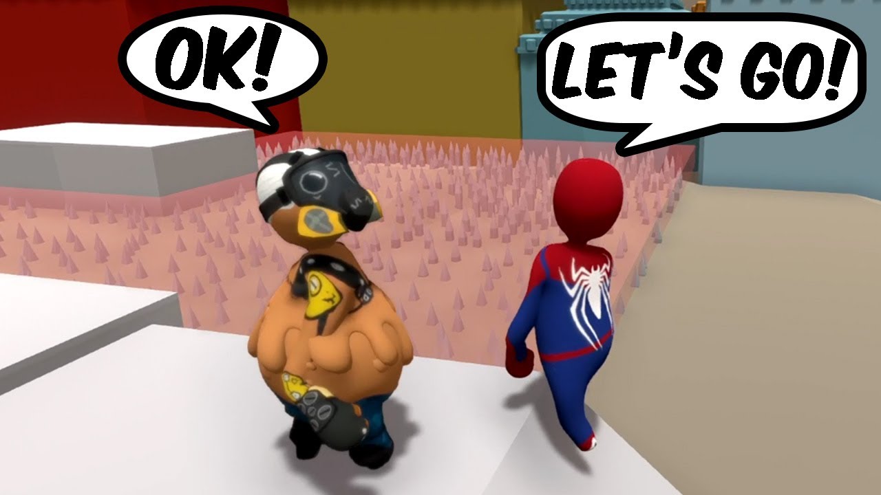 ROADHOG AND SPIDERMAN IS BEST TEAM EVER in HUMAN FALL FLAT