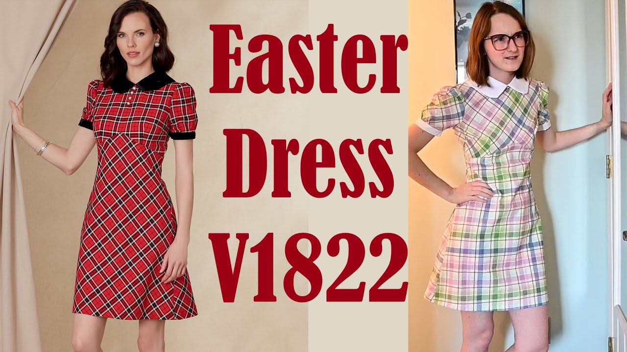 Sewing a Dress for Easter | Vogue V1822 | Sewing Vlog