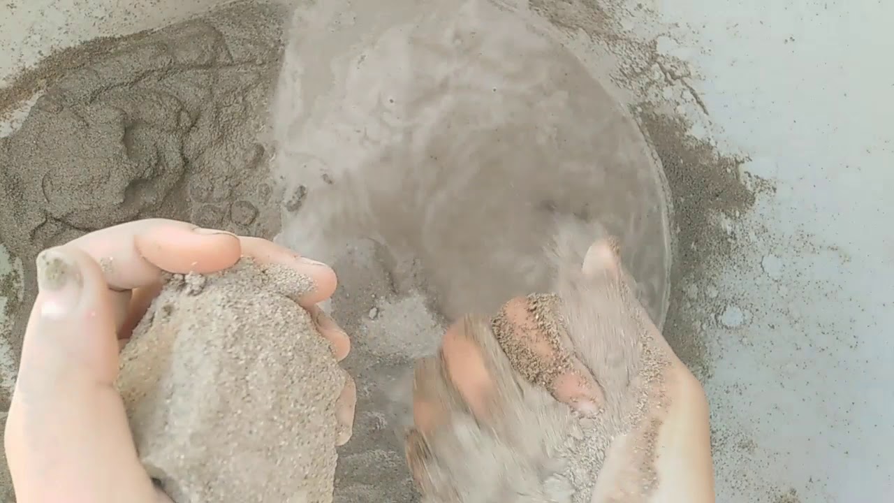 Soft sandment blocks crumbling in water +paste play at the end 💦❤️😌 #ASMR_SANDMENT_CRUNCH