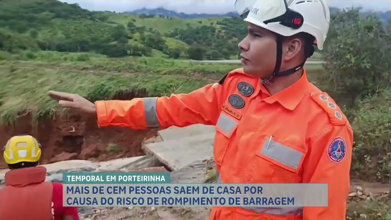 Moradores de Porteirinha (MG) são evacuados devido ao risco de rompimento de barragem