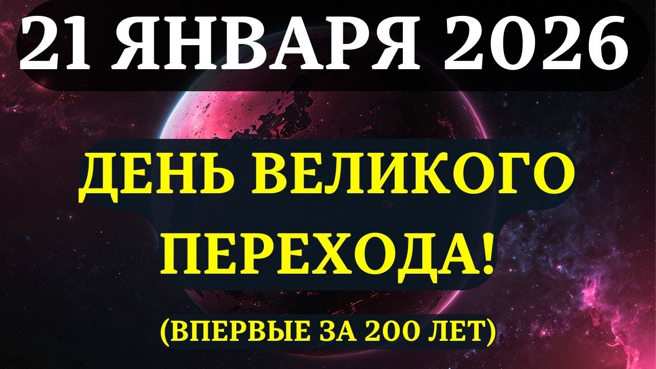 ВНИМАНИЕ! День великого перехода: Солнце  и Вы входите в новую эру 21 ЯНВАРЯ 2026!