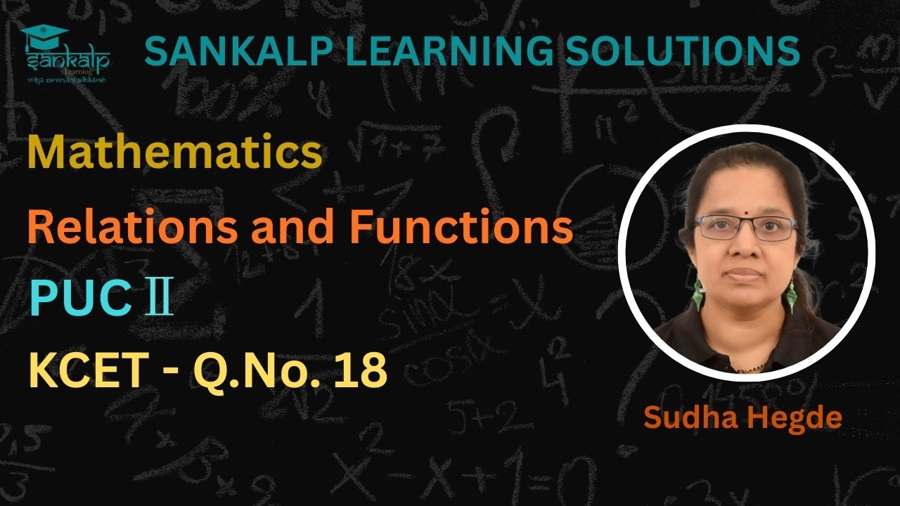 Sankalp Math Relations and Functions PU2 KCET MCQ 18
