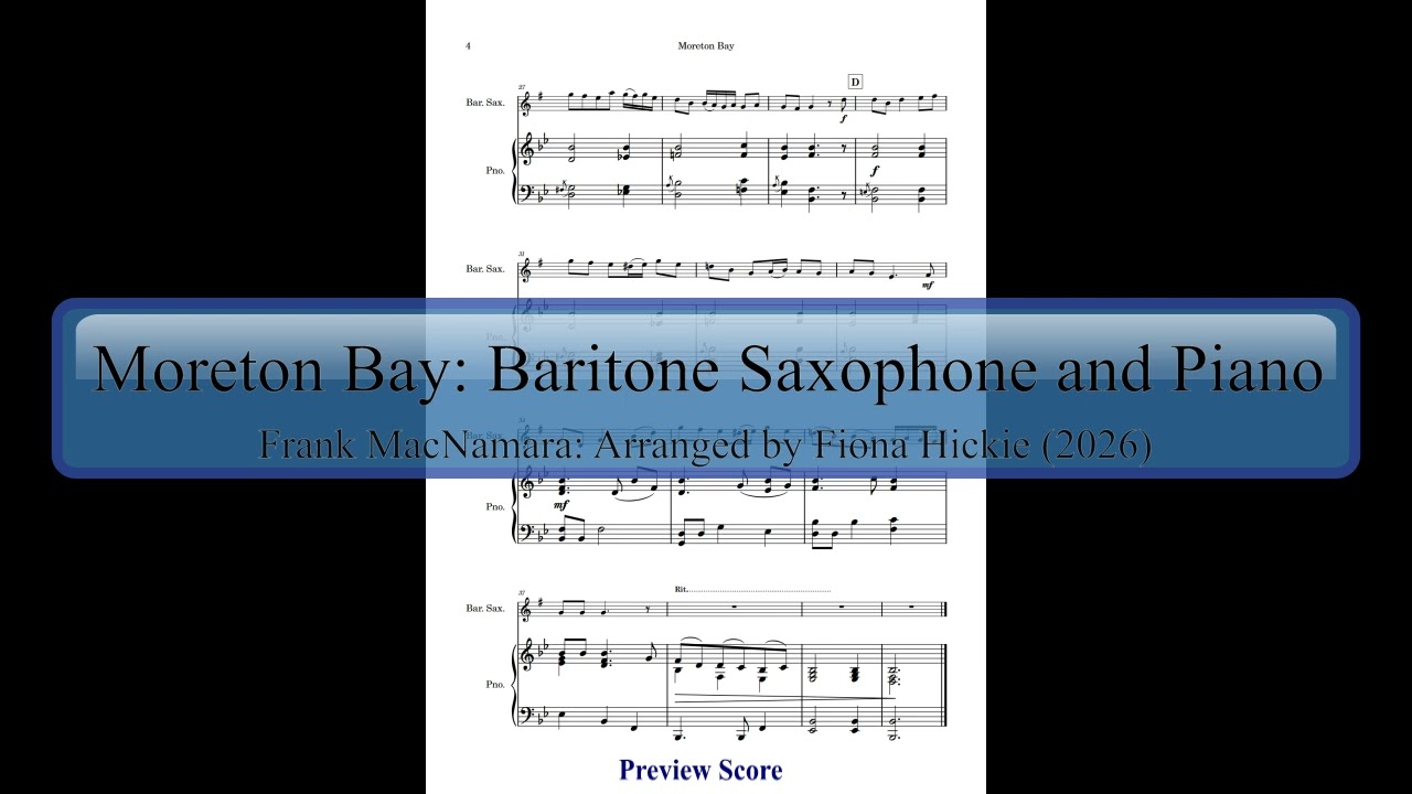 Moreton Bay: Baritone Saxophone and Piano