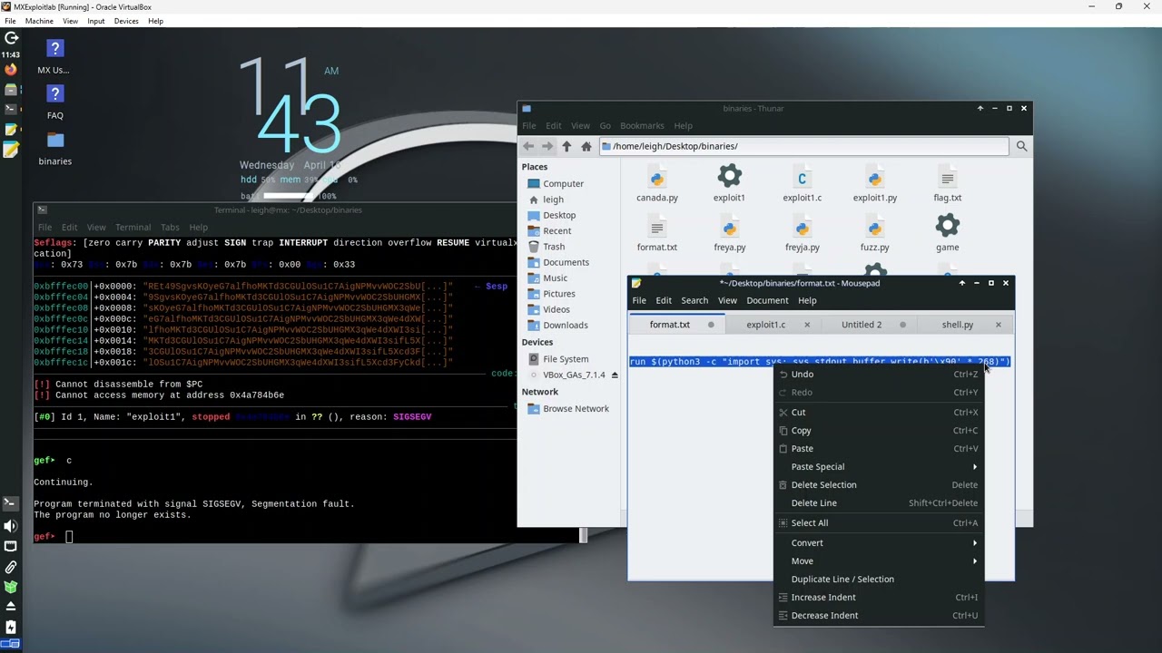 Vanilla buffer overflow
