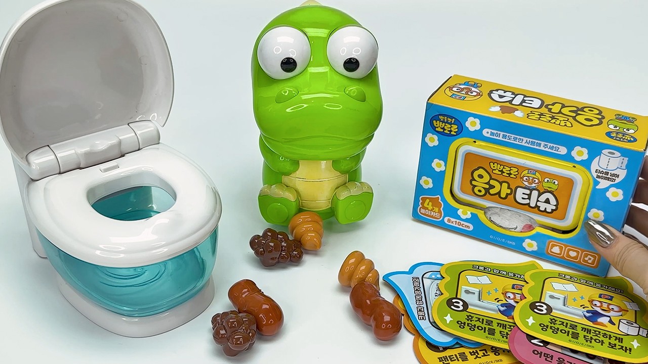 Ultimate ASMR Pororo Krong Poop Training & Tooth Brushing 🦷💩 크롱 밥먹고 배변훈련 장난감놀이 Satisfying Unboxing