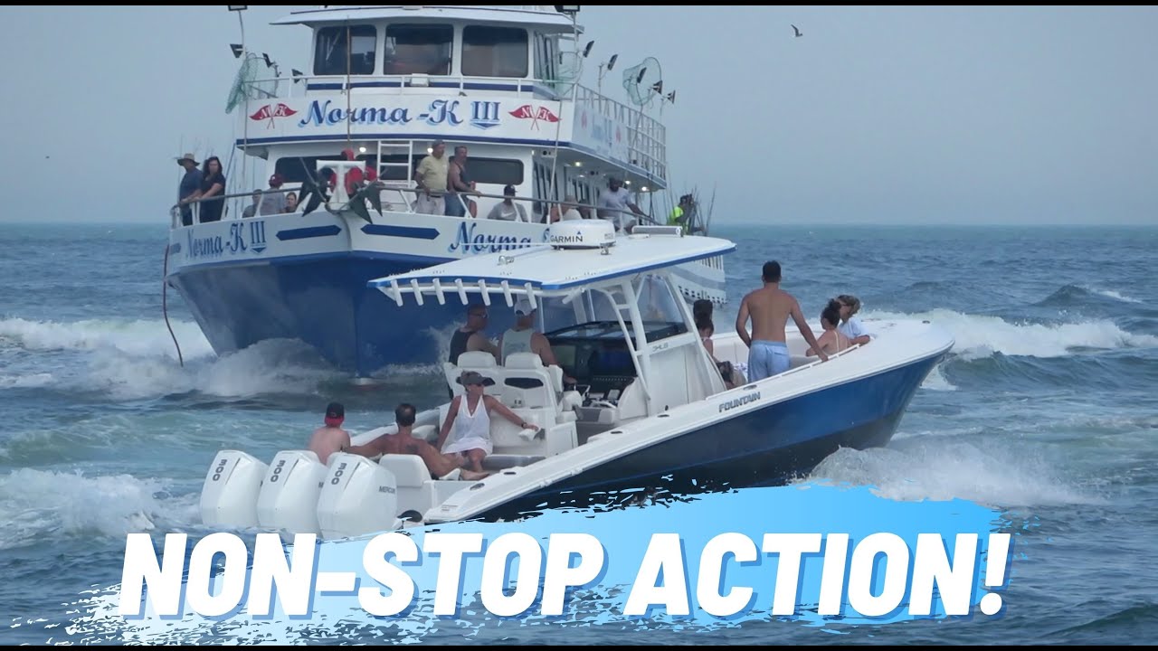 NON-STOP BOAT ACTION AT THE MANASQUAN INLET! | Shore Boats - NJ Boat Videos