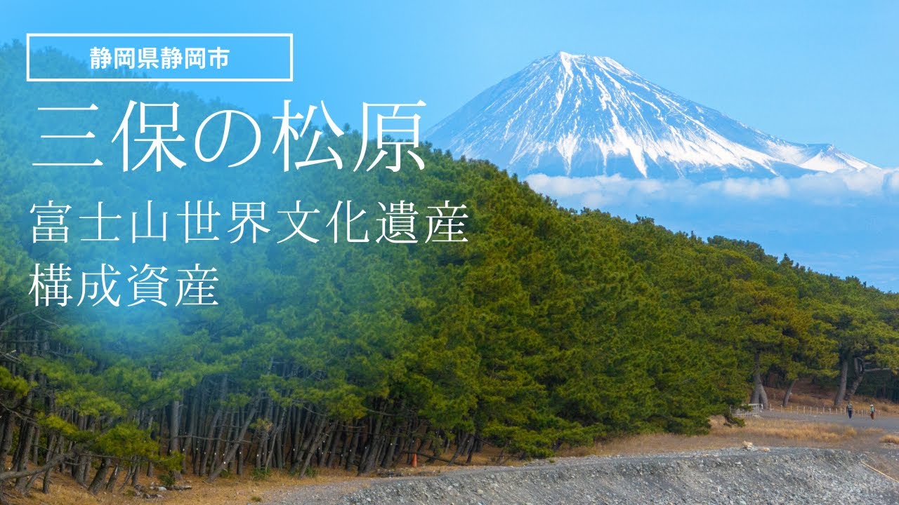 美しい富士山の眺め！三保の松原をドローンで空撮【静岡県】Miho no Matsubara, a scenic spot in Japan overlooking Mt. Fuji