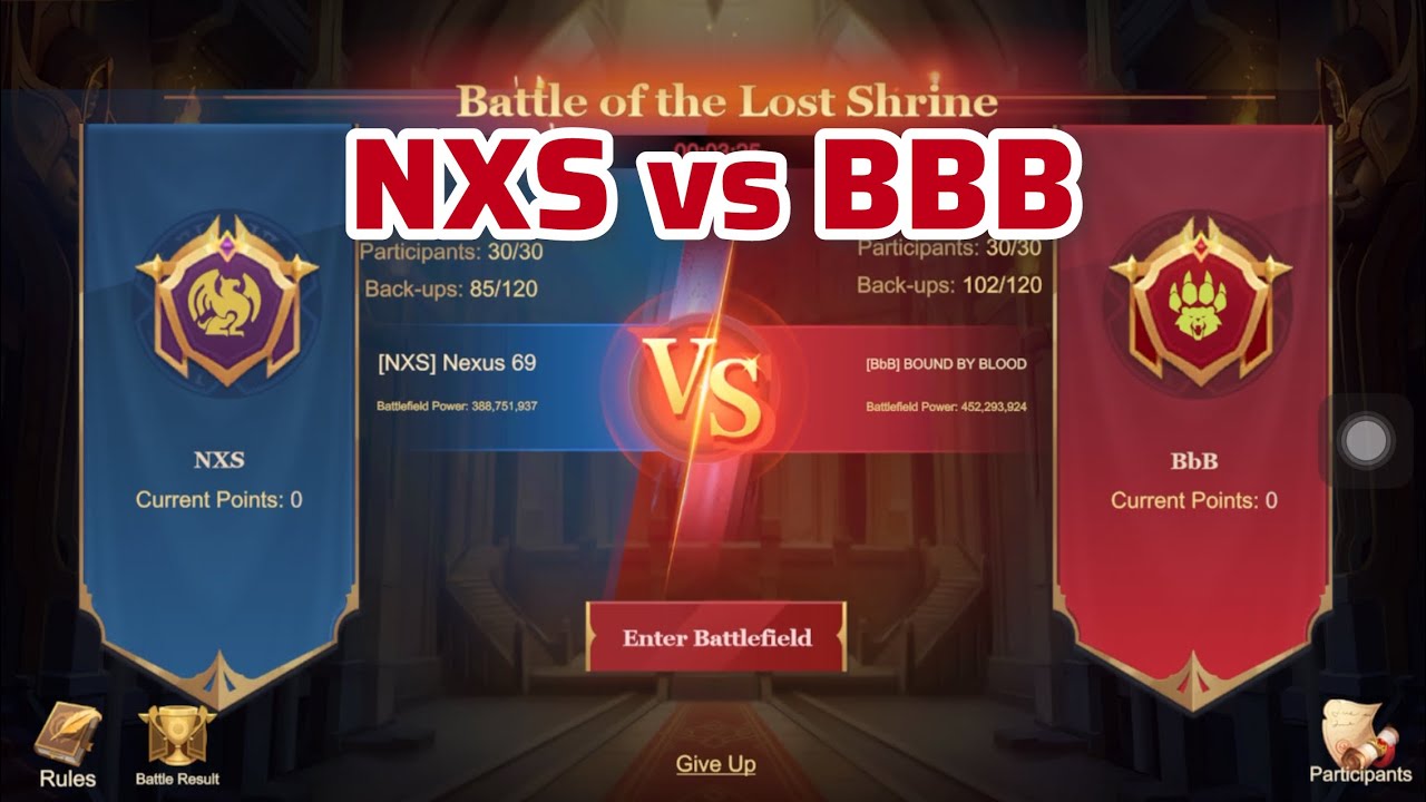 Lost Shrine: NXS(69) vs BBB(47)