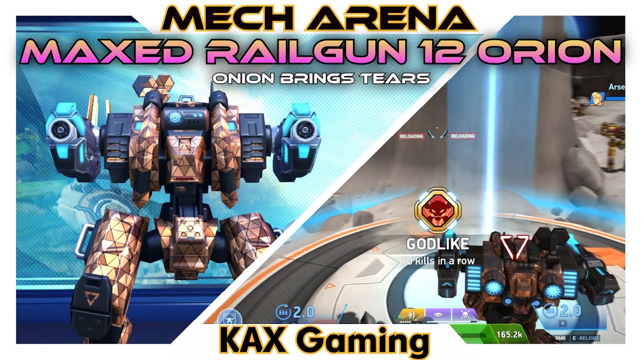 Dual Railgun 12 Orion in CPC | 🎉Orion is now Maxed🎉- Mech Arena