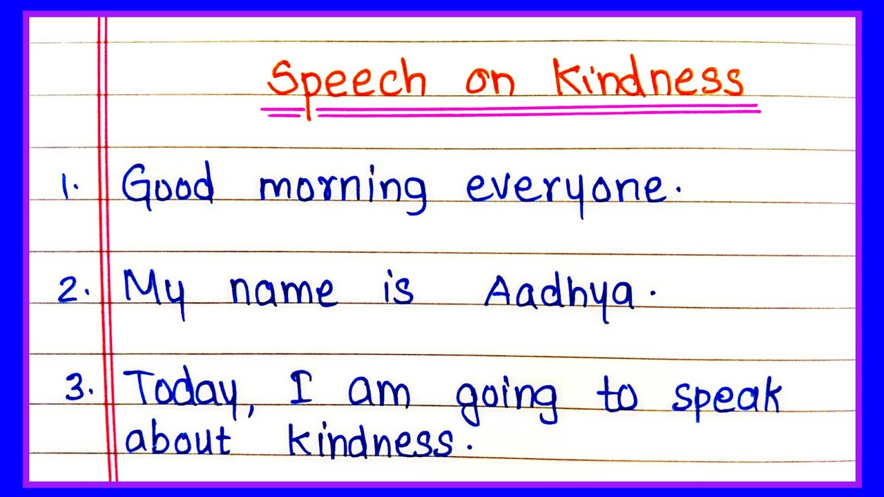 Kindness Speech in English | Speech on Kindness | 10 Lines Speech on Kindness | World Kindness Day