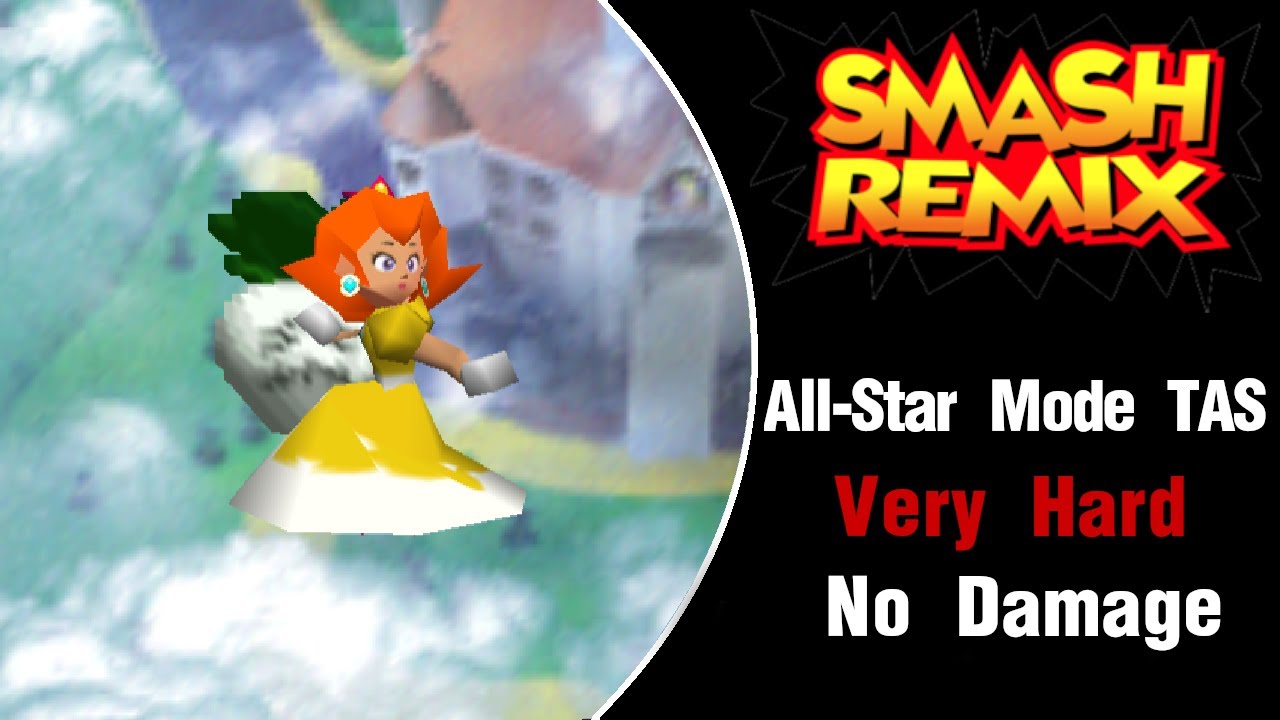Smash Remix [TAS] - Peach All Star Mode (Very Hard, No Damage)