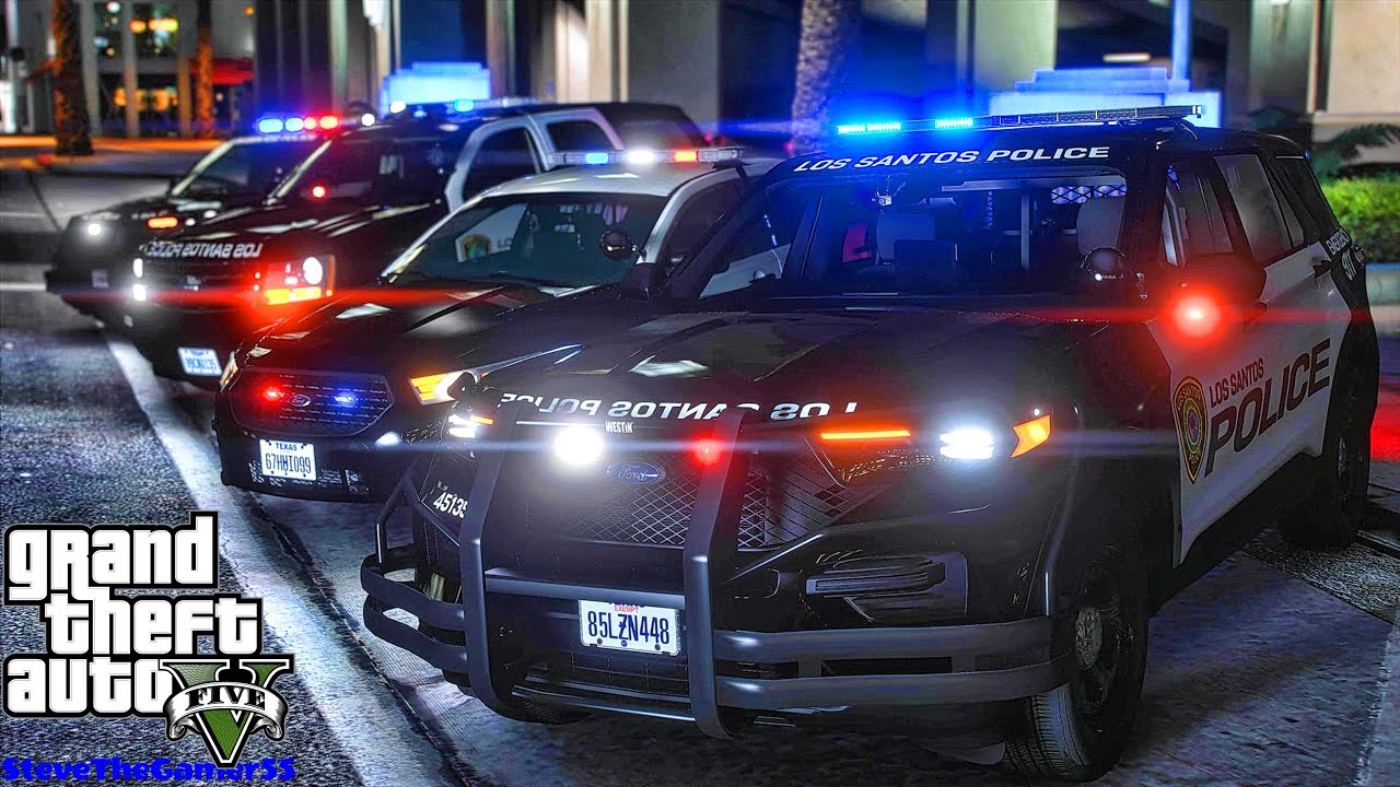 Playing GTA 5 As A POLICE OFFICER City Patrol| HPD|| GTA 5 Lspdfr Mod| 4K