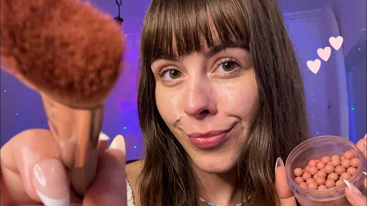 ASMR Girl who is OBSESSED with you does your makeup in class 💗