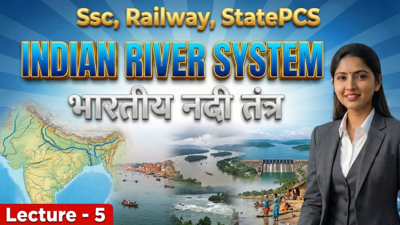 Complete Indian River System | Origin, Tributaries & Maps | Himalayan vs Peninsular Rivers Lec-5