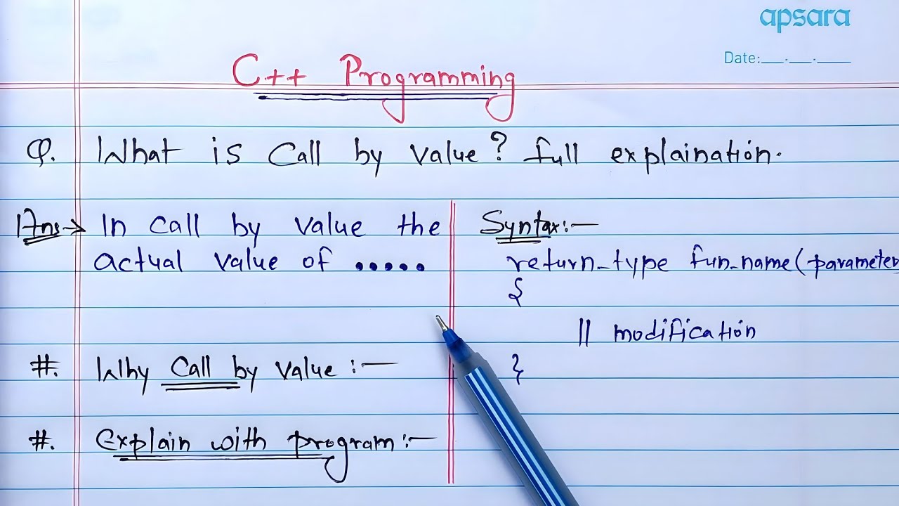 Call by Value | C++ Programming