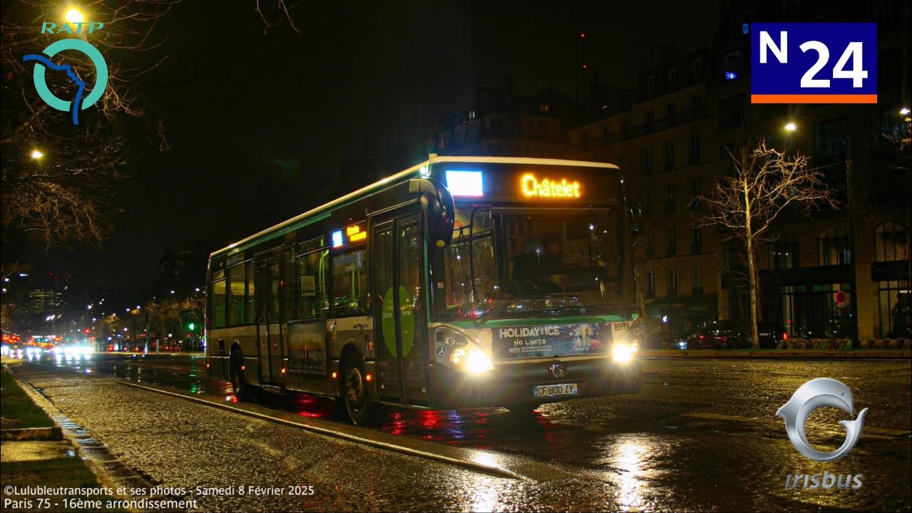 NOCTILLIEN N24 - IRISBUS CITELIS 12 EEV RATP STIF - 8599 - KICKDOWN + VENTILATION [ Long Format ]