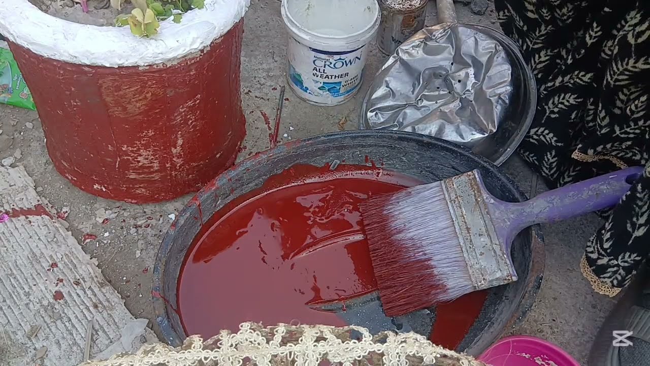 Aaj maine gamlon oo colour kiya 