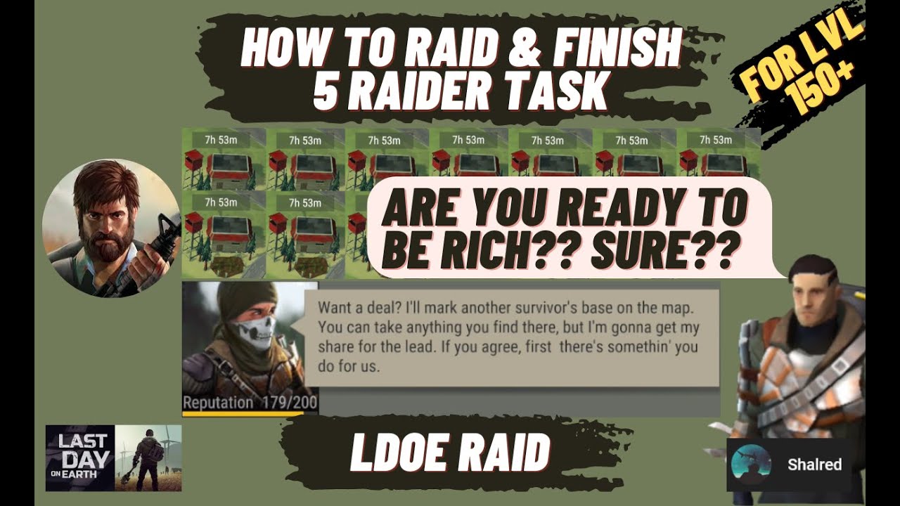 HOW TO RAID + FINISH ALL RAIDER TASK - Last Day On Earth: Survival