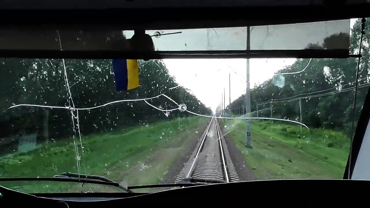 Lozova-Poltava Intercity Train Ride (HD front view)