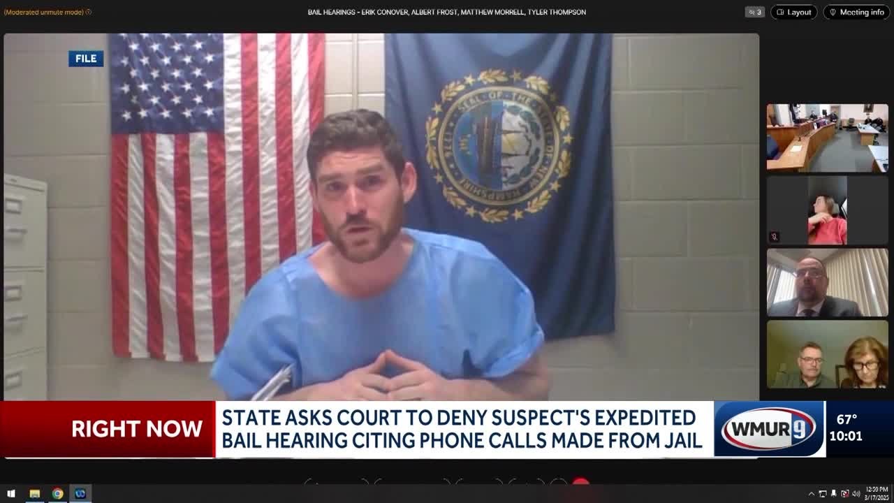 State asking court to deny Erik Conover's bail hearing request, citing calls made from jail