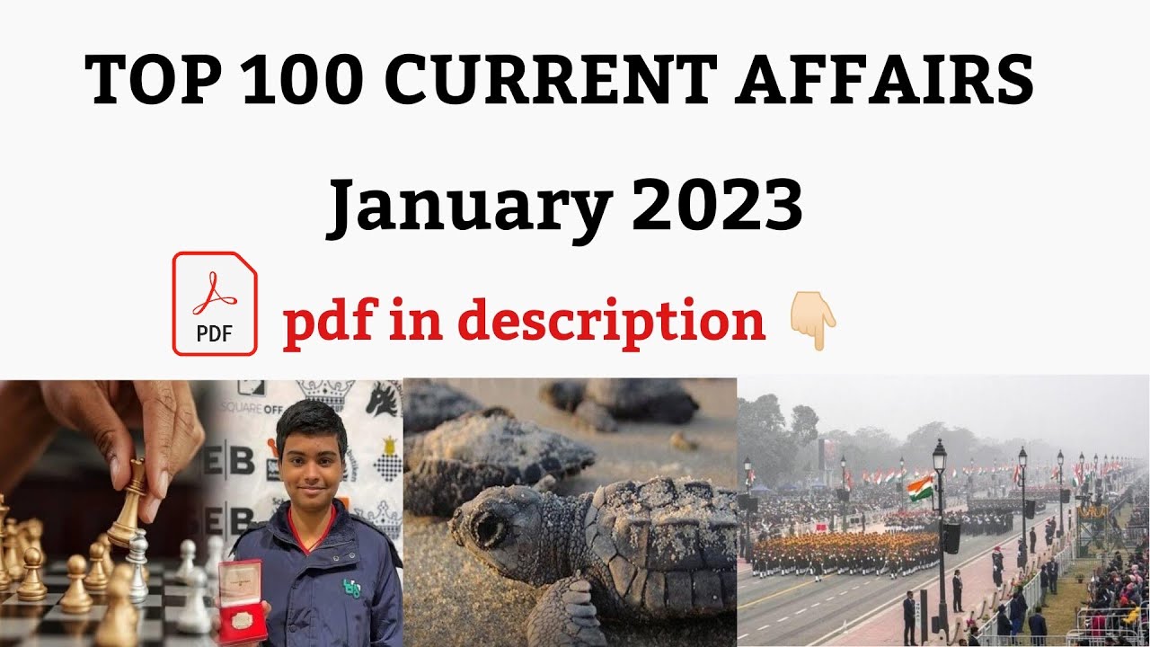 January 2023 Important Current Affairs in Tamil| January 2023 Monthly Current Affairs in Tamil