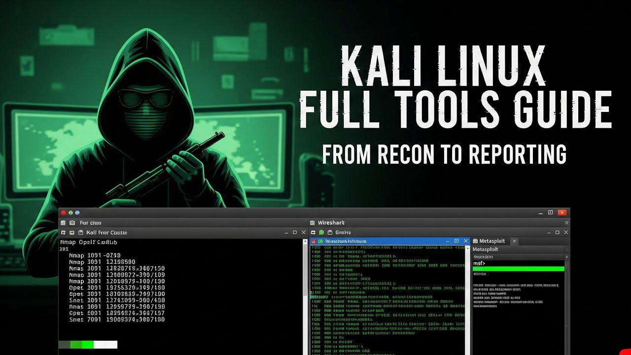 Kali Linux FULL Tools Guide (2025) &ndash; From Recon to Reporting | Ethical Hacking Tutorial #KaliLinux