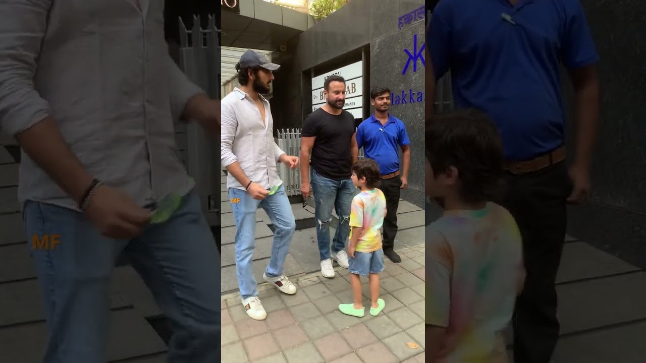 Saif Ali Khan With Taimur Khan And Ibrahim Ali kha  At Hakkasan in Bandra Exclusive | Movified