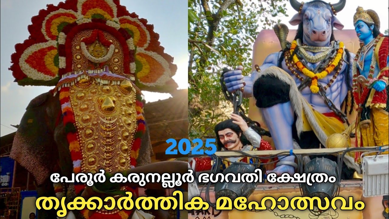 തൃക്കാർത്തിക മഹോത്സവം 2025|Peroor Karunallur Bhagavathi Temple Kollam