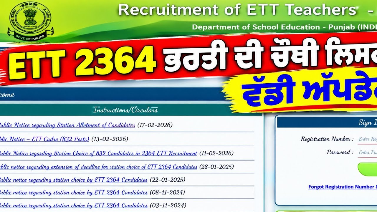 ETT 2364 Recruitment: 4th List ਦੀ Big Update | ਸੰਘਰਸ਼ ਲਈ ਤਿਆਰ ਰਹੋ!