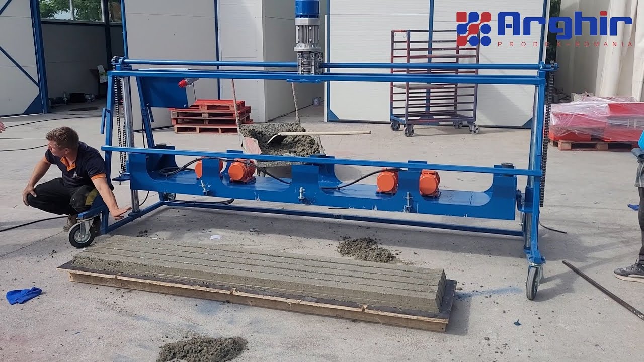 LONGIS  Mașină șpalieri plăci/stâlpi de gard | Concrete poles, poteau en béton | MOBILGÉP betonlécek
