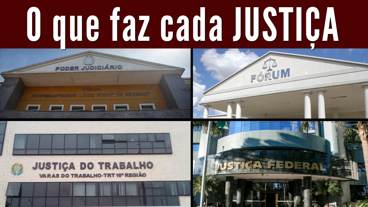 Tipos de JUSTI&Ccedil;A - Diferen&ccedil;a entre Justi&ccedil;a ESTADUAL, FEDERAL, ELEITORAL, TRABALHISTA e MILITAR